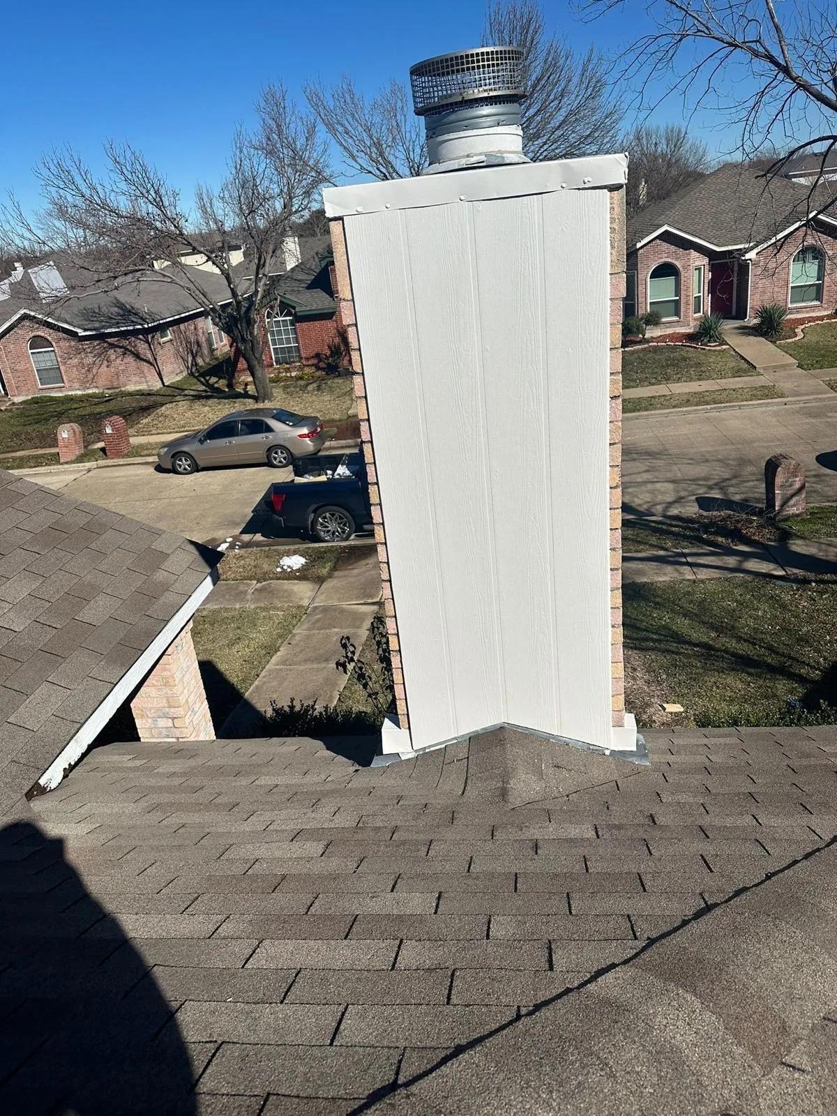 New chimney chase cover installation